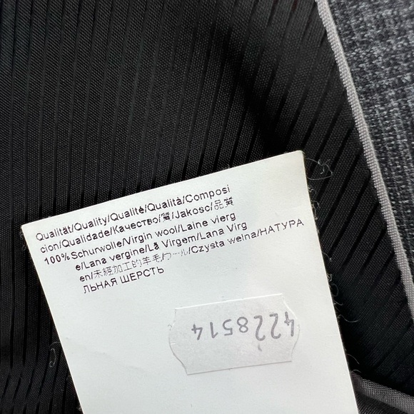 HUGO BOSS Charcoal Gray Plaid 2-Button Double Vented 38R James3 Blazer Jacket - Picture 9 of 9